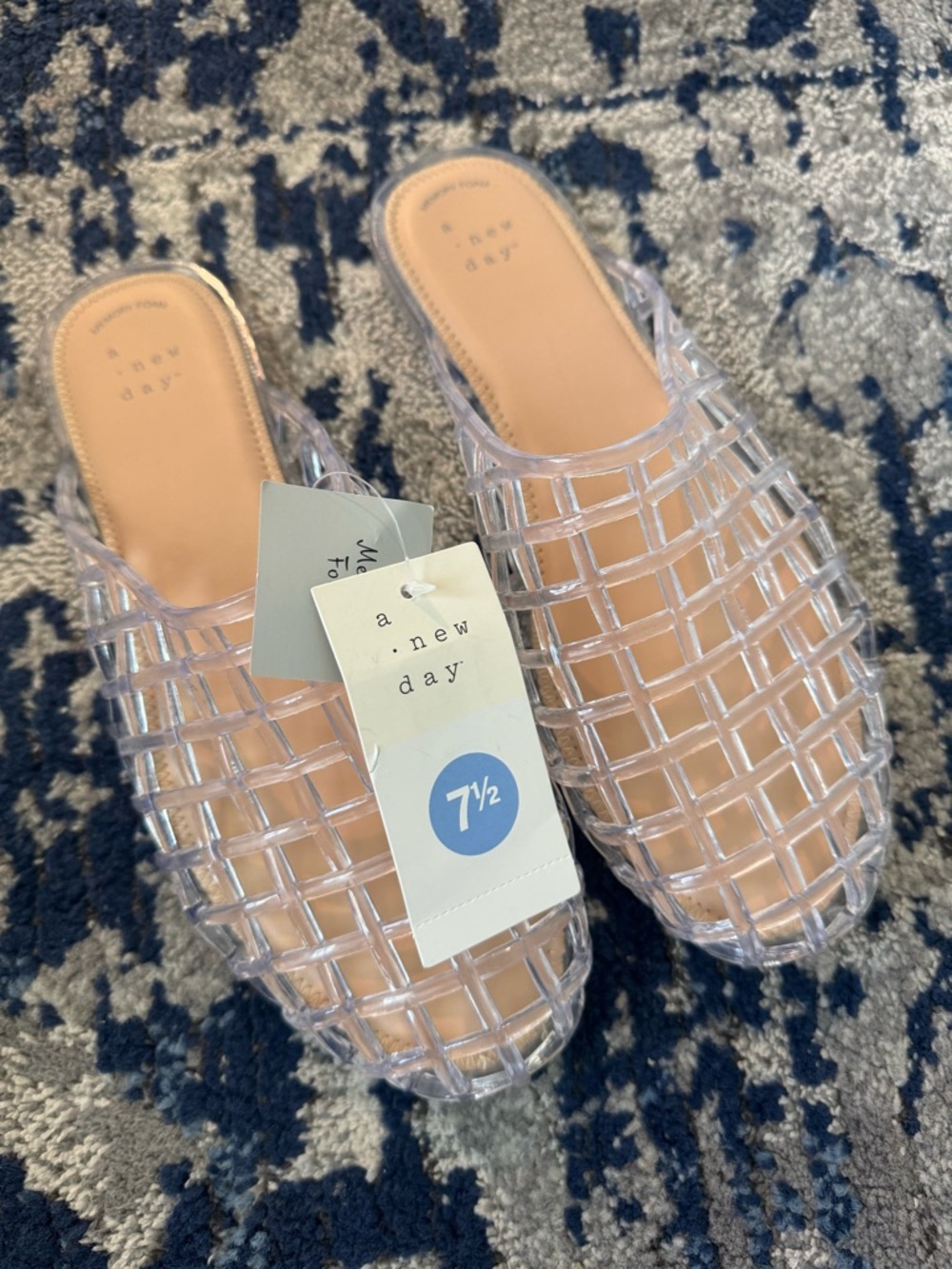 a new day Clear Woven Jelly Slide Mules